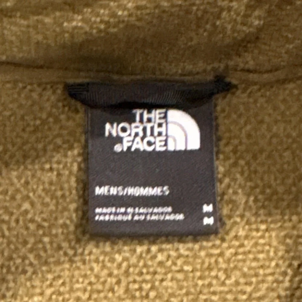 The‎ North Face Sweater Men Medium Brown Waffle Knit 1/4 Zip Pullover Hiking